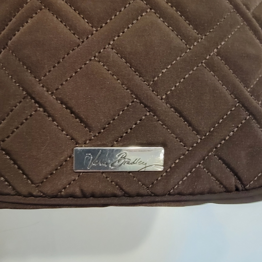 Vera Bradley Espresso Hipster Double zip Crossbody bag purse brown - Picture 9 of 16